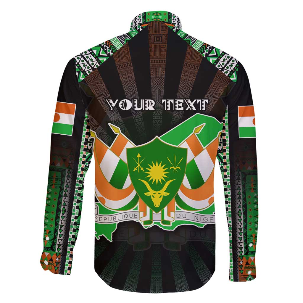 Personalized Niger Roots Family Matching Tank Maxi Dress and Hawaiian Shirt African Map in Fingerprint and Tribal Colors