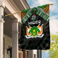 Niger Roots Garden Flag African Map in Fingerprint and Tribal Colors