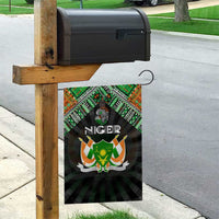 Niger Roots Garden Flag African Map in Fingerprint and Tribal Colors