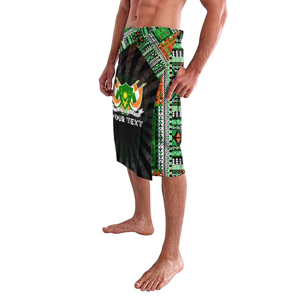 Personalized Niger Roots Lavalava African Map in Fingerprint and Tribal Colors