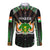 Personalized Niger Roots Long Sleeve Button Shirt African Map in Fingerprint and Tribal Colors