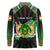 Personalized Niger Roots Long Sleeve Polo Shirt African Map in Fingerprint and Tribal Colors