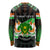 Personalized Niger Roots Long Sleeve Shirt African Map in Fingerprint and Tribal Colors