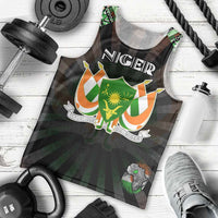 Personalized Niger Roots Men Tank Top African Map in Fingerprint and Tribal Colors