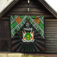 Niger Roots Quilt African Map in Fingerprint and Tribal Colors