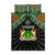 Niger Roots Quilt Bed Set African Map in Fingerprint and Tribal Colors