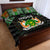 Niger Roots Quilt Bed Set African Map in Fingerprint and Tribal Colors