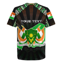 Personalized Niger Roots Rugby Jersey African Map in Fingerprint and Tribal Colors
