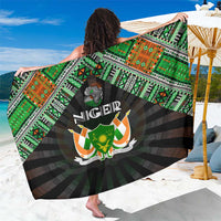 Niger Roots Sarong African Map in Fingerprint and Tribal Colors