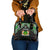 Niger Roots Shoulder Handbag African Map in Fingerprint and Tribal Colors