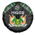 Niger Roots Spare Tire Cover African Map in Fingerprint and Tribal Colors