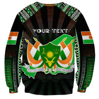 Personalized Niger Roots Sweatshirt African Map in Fingerprint and Tribal Colors