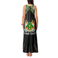 Personalized Niger Roots Tank Maxi Dress African Map in Fingerprint and Tribal Colors