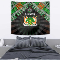 Niger Roots Tapestry African Map in Fingerprint and Tribal Colors