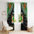 Niger Roots Window Curtain African Map in Fingerprint and Tribal Colors