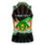 Personalized Niger Roots Women Sleeveless Polo Shirt African Map in Fingerprint and Tribal Colors