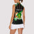 Personalized Niger Roots Women Sleeveless Polo Shirt African Map in Fingerprint and Tribal Colors