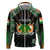 Personalized Niger Roots Zip Hoodie African Map in Fingerprint and Tribal Colors