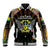 Personalized Sao Tome and Principe Roots Baseball Jacket African Map in Fingerprint and Tribal Colors
