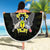 Sao Tome and Principe Roots Beach Blanket African Map in Fingerprint and Tribal Colors