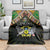 Sao Tome and Principe Roots Blanket African Map in Fingerprint and Tribal Colors