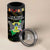 Sao Tome and Principe Roots 4 in 1 Can Cooler Tumbler African Map in Fingerprint and Tribal Colors