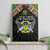 Sao Tome and Principe Roots Canvas Wall Art African Map in Fingerprint and Tribal Colors
