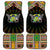 Sao Tome and Principe Roots Car Mats African Map in Fingerprint and Tribal Colors