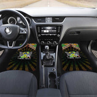 Sao Tome and Principe Roots Car Mats African Map in Fingerprint and Tribal Colors