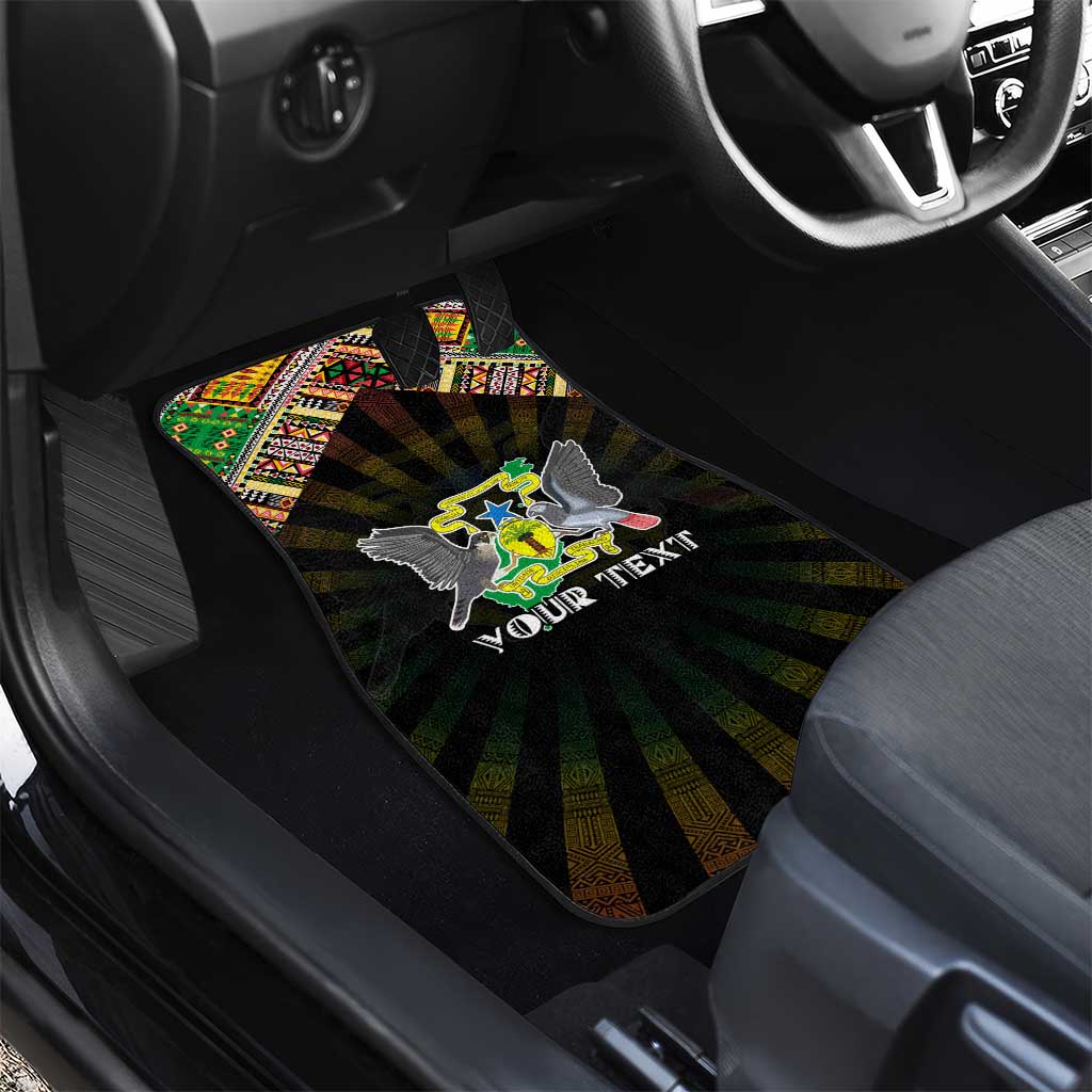 Sao Tome and Principe Roots Car Mats African Map in Fingerprint and Tribal Colors