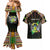 Personalized Sao Tome and Principe Roots Couples Matching Mermaid Dress and Hawaiian Shirt African Map in Fingerprint and Tribal Colors