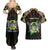 Personalized Sao Tome and Principe Roots Couples Matching Summer Maxi Dress and Hawaiian Shirt African Map in Fingerprint and Tribal Colors
