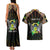 Personalized Sao Tome and Principe Roots Couples Matching Tank Maxi Dress and Hawaiian Shirt African Map in Fingerprint and Tribal Colors