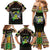 Personalized Sao Tome and Principe Roots Family Matching Mermaid Dress and Hawaiian Shirt African Map in Fingerprint and Tribal Colors