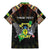 Personalized Sao Tome and Principe Roots Family Matching Mermaid Dress and Hawaiian Shirt African Map in Fingerprint and Tribal Colors