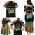 Personalized Sao Tome and Principe Roots Family Matching Puletasi and Hawaiian Shirt African Map in Fingerprint and Tribal Colors