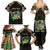 Personalized Sao Tome and Principe Roots Family Matching Summer Maxi Dress and Hawaiian Shirt African Map in Fingerprint and Tribal Colors