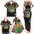 Personalized Sao Tome and Principe Roots Family Matching Tank Maxi Dress and Hawaiian Shirt African Map in Fingerprint and Tribal Colors