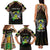 Personalized Sao Tome and Principe Roots Family Matching Tank Maxi Dress and Hawaiian Shirt African Map in Fingerprint and Tribal Colors