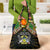 Sao Tome and Principe Roots Grocery Bag African Map in Fingerprint and Tribal Colors