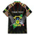 Personalized Sao Tome and Principe Roots Hawaiian Shirt African Map in Fingerprint and Tribal Colors