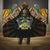 Sao Tome and Principe Roots Hooded Blanket African Map in Fingerprint and Tribal Colors