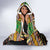 Sao Tome and Principe Roots Hooded Blanket African Map in Fingerprint and Tribal Colors