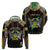 Personalized Sao Tome and Principe Roots Hoodie African Map in Fingerprint and Tribal Colors