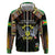 Personalized Sao Tome and Principe Roots Hoodie African Map in Fingerprint and Tribal Colors