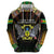 Personalized Sao Tome and Principe Roots Hoodie African Map in Fingerprint and Tribal Colors