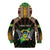 Personalized Sao Tome and Principe Roots Kid Hoodie African Map in Fingerprint and Tribal Colors