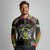 Personalized Sao Tome and Principe Roots Long Sleeve Polo Shirt African Map in Fingerprint and Tribal Colors