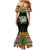 Personalized Sao Tome and Principe Roots Mermaid Dress African Map in Fingerprint and Tribal Colors