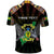 Personalized Sao Tome and Principe Roots Polo Shirt African Map in Fingerprint and Tribal Colors
